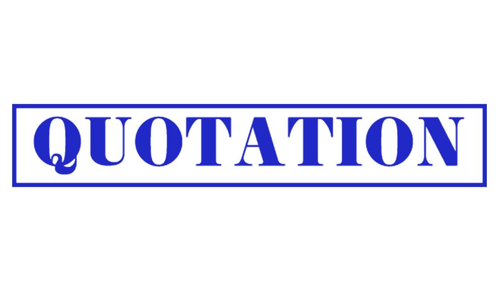 Printtoo Quotation Self Inking Rubber Stamp Pre-Inked Office Stamp- Home Office Business Stationery, Black- 42 x 9