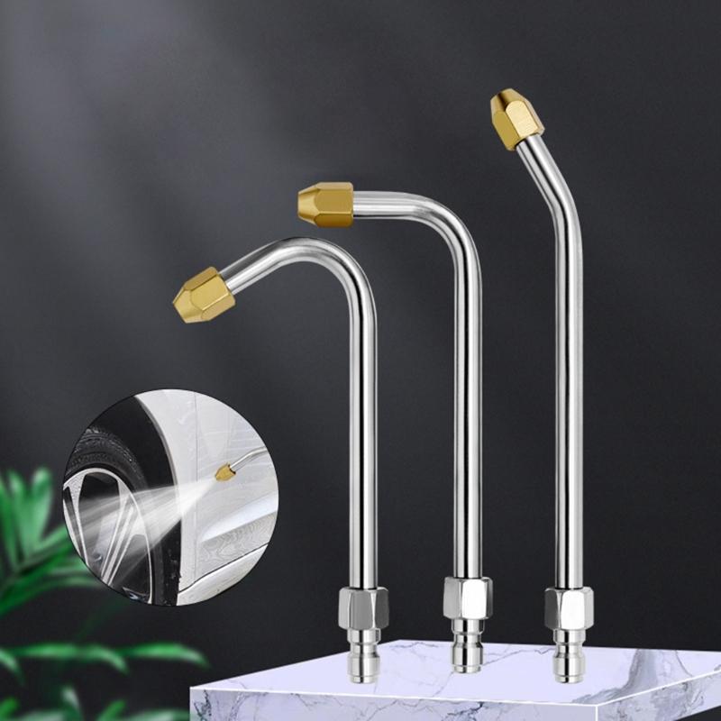 3Pack Pressure Washer Extension Wands Curveds Extension Rod 1/4Inch QuickConnects Washer Elbow Rod Water Kit