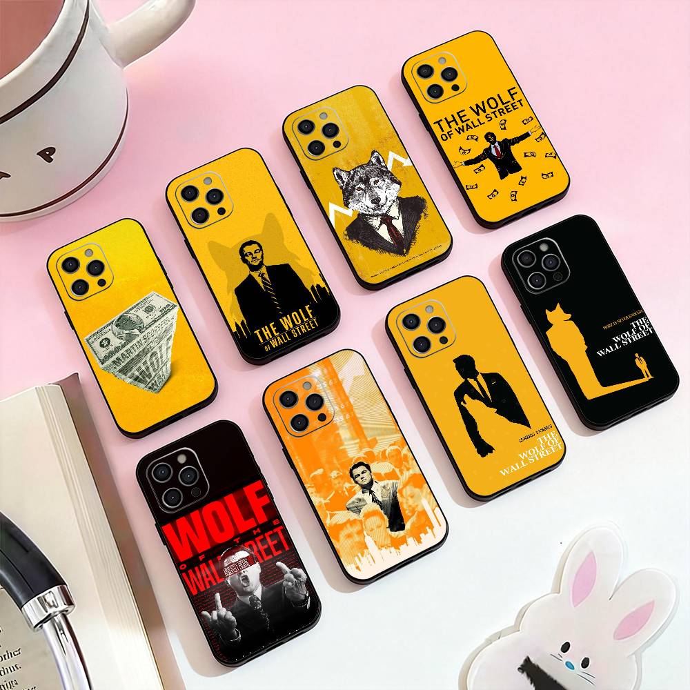 Film The Wolf of Wall Street-S Handyhülle Für iPhone 17,16,15,14,13,12,11 Plus,Pro Max,Weiche Silikon Schwarz Hülle