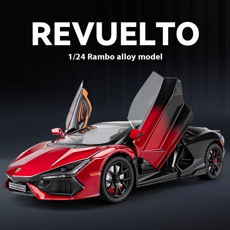 1/24 Scale Lamborghini Revuelto Supercar Alloy Metal Diecast Car Model Sound & Light Desktop Collection Hobby Decorative Ornament Gift