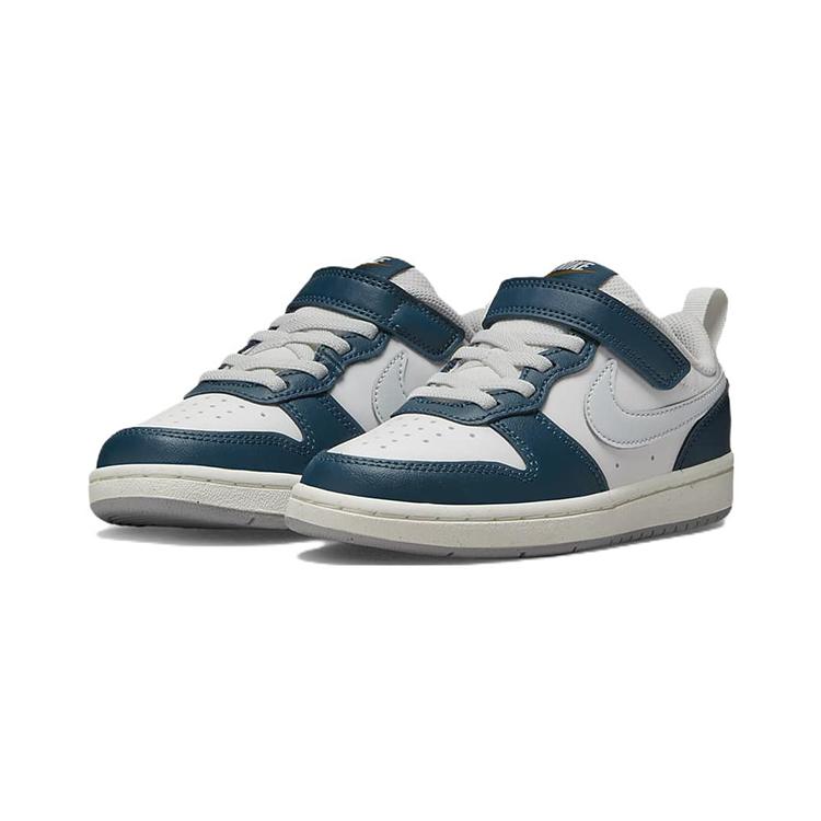 New Nike Court Borough Low 2 PS 'White Valerian Blue' BQ5451-121