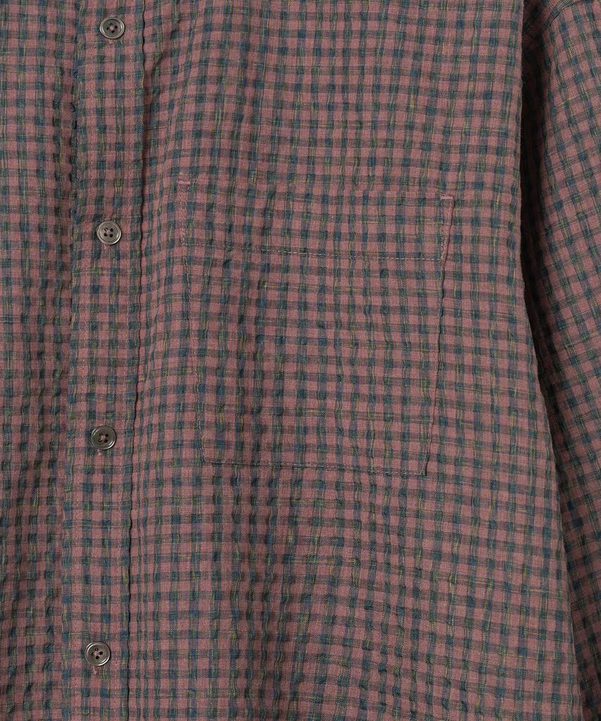 MILLO ARCHIVE Box Check Roll-Up Shirt [Smoke Pink]