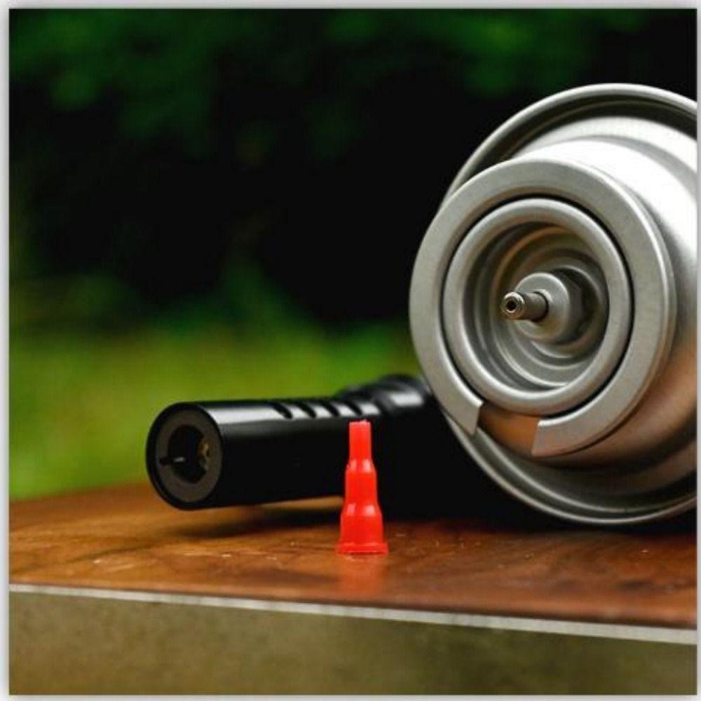 10pcs Red Convert Cassette Plastic Tank Into Inflatable Tank Spray Gas Refill Head Adapter