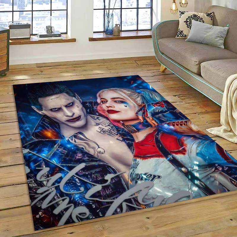 

The 1PC Suicide Squad rug is suitable for living rooms, bedrooms, bedside areas, balconies, and other places. It is a decorative 60x90cm