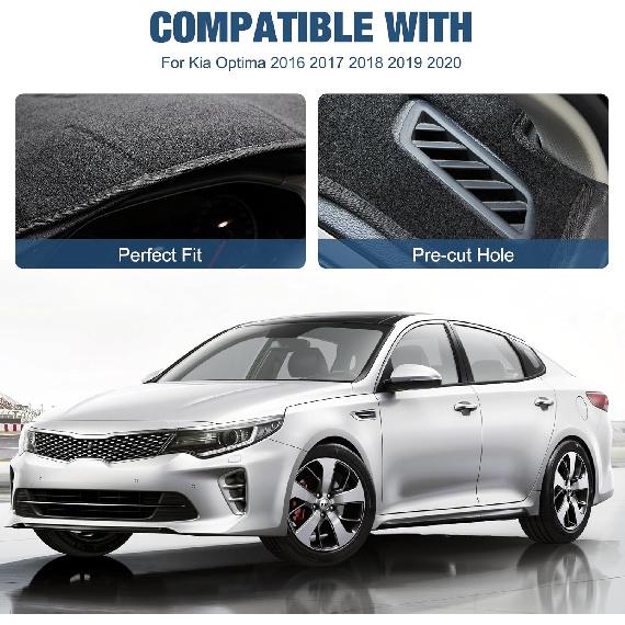 Dashboard Dash Cover Mat Carpet Compatible With 2016 2017 2018   Kia Optima