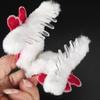 Xmas Headwear Christmas Plush Hair Clip Hairpin Shark Clip Santa Claus Grab Clip Christmas Tree Cartoon Snowflake Hair Claw