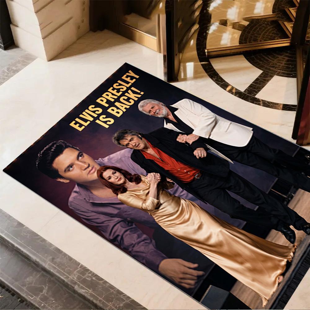 Elvis Presley Performance Carpet Suitable for Hallway Study Room Bedrooms Dining Room Anti-slip Rug Decorate Offices Wedding Party Gift