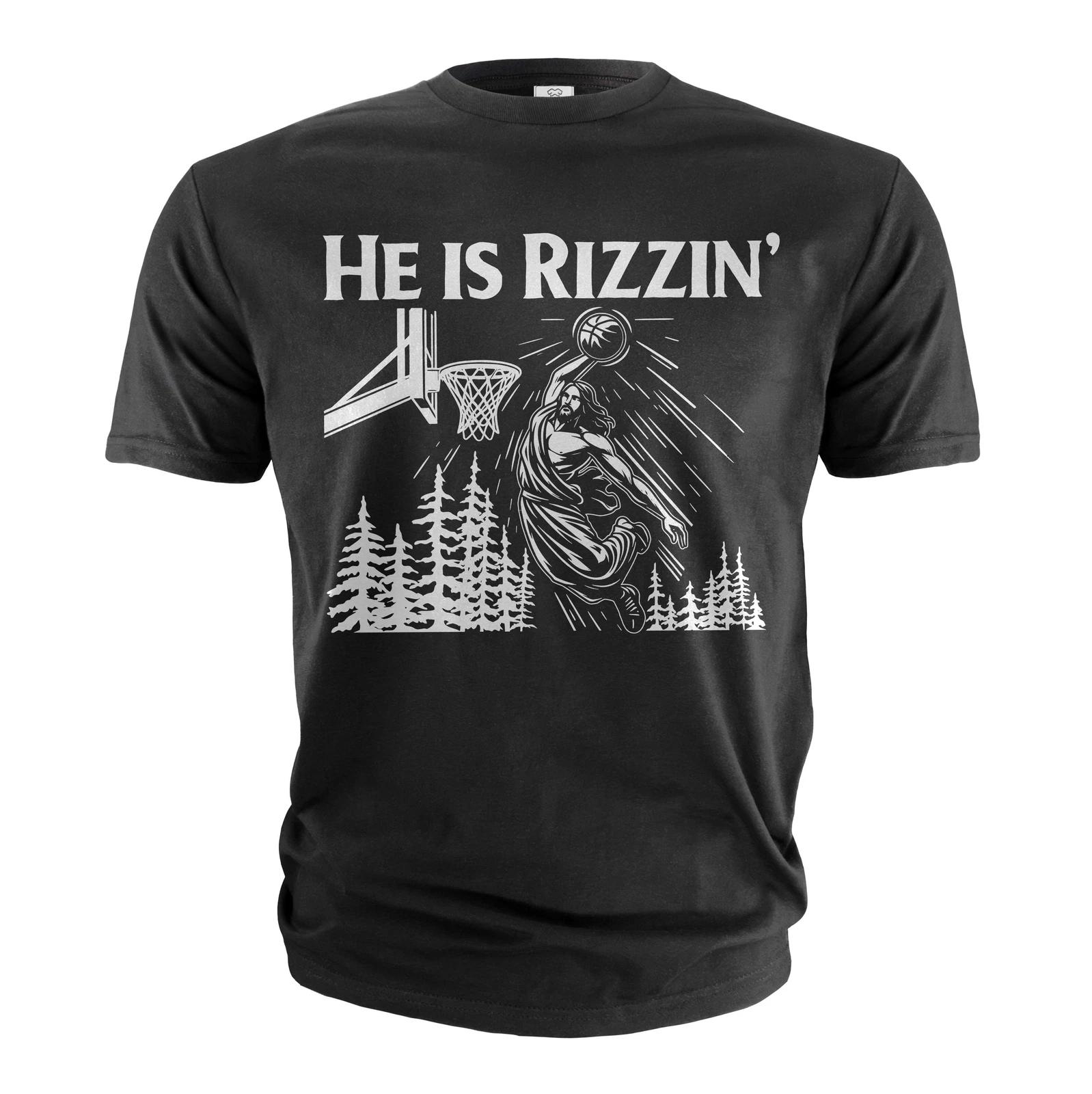 He Is Rizzin Shirt, Funny Jesus Shirt, Humor Easter Shirt, Jesus Funny Tees S