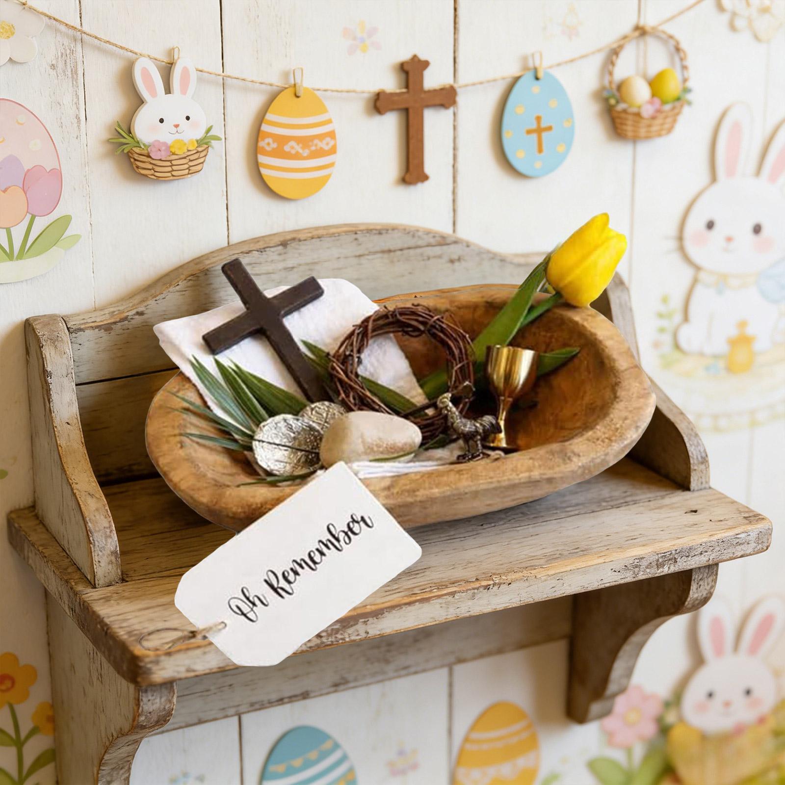 Oh Remember Kit Of The Easter Resurrection Decorations Tray Set Based Display With Wooden Prayer Christmas Ornament Snowflake One Size