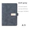 A5 Size Business Notebook with 80g Beige Paper Lined Magnetic Buckle Hard Leather Cover Diary Journal in 6 Designs to Choose