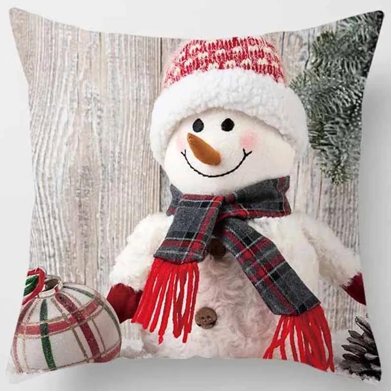 

Наволочки с рождественской тематикой Аксессуары для автомобиля Офис Санта-Клаус Гостиная Диван Домашние наволочки 40x40cm