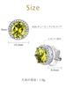 FindChic 925 Sterling Silver Earrings for August Both Accessories Women, Peridot, Non-Pierced Earrings, Hypoallergenic, Zirconia, Birthstone, Ears,