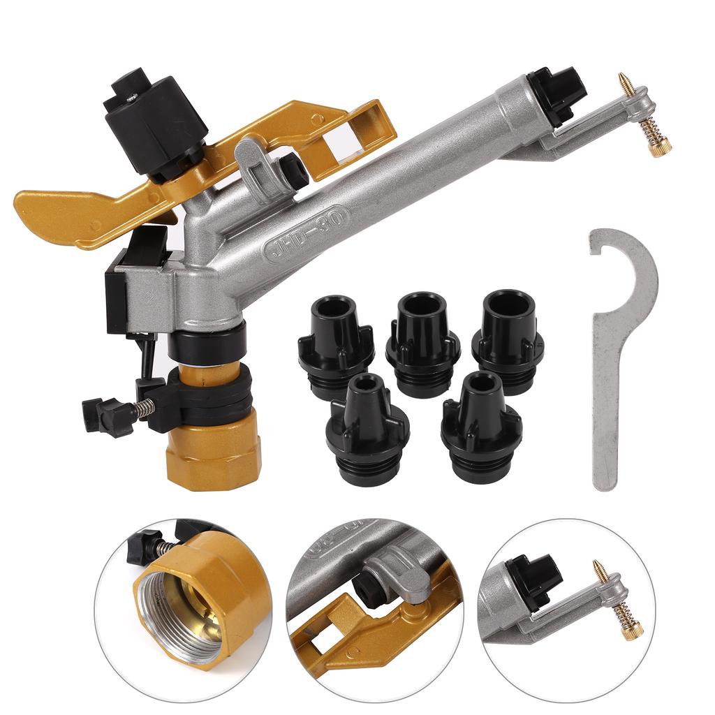 1,5" hunngjenge Rocker Impact 0-360° sprinklerpistol Stor sprøyting Hage Jordbruk Gård Plen Vanning Vanning Regnpistol