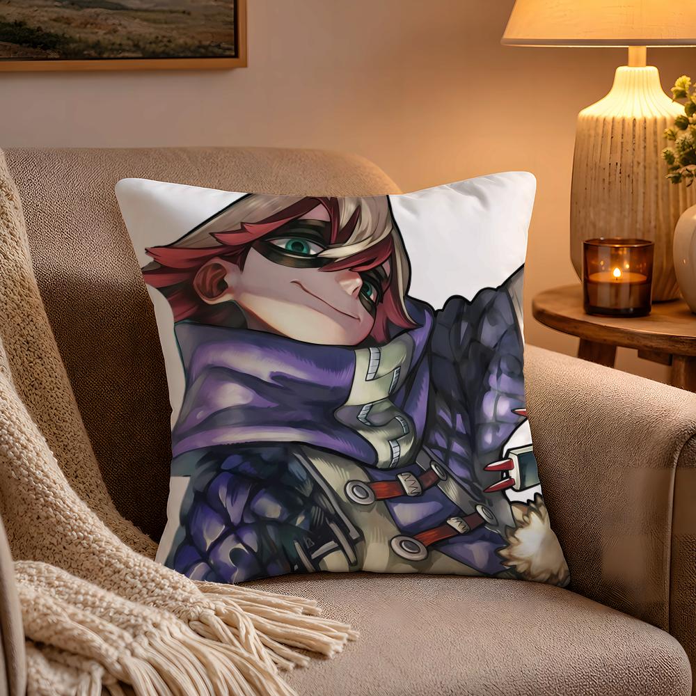 Anime GGachiakuta Pillow Case Soft Plush Cushion Cover Double Print and Invisible Zipper for Sofa Home Car Use