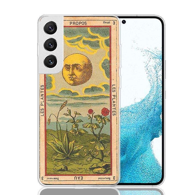Tarot Cards Reading Art Case Phone Cover for Samsung Galaxy S24 S25 Ultra S23 Plus S22 + S21 S20 FE S10 S25Plus Trend Fundas S24