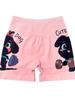 High-Waist Breathable Yoga Shorts - Cute Cartoon Design, No Visible Lines, Three-Quarter Length for Women