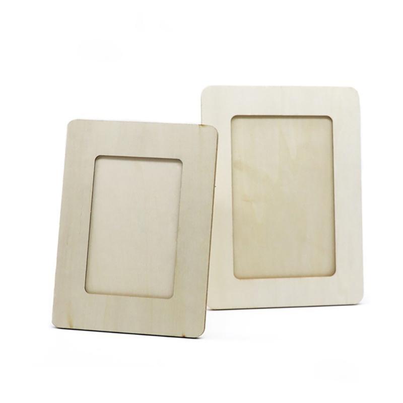 10Pcs Craft Ready Unfinished Wood Photo Frame Picture Frame for Display