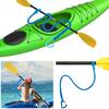 4/2/1pc Adjustable Elastic Kayak Rod Lanyard Canoe Paddle Leash Fishing Rod Leash Safety Rope Carabiner Rowing Boats Accessories