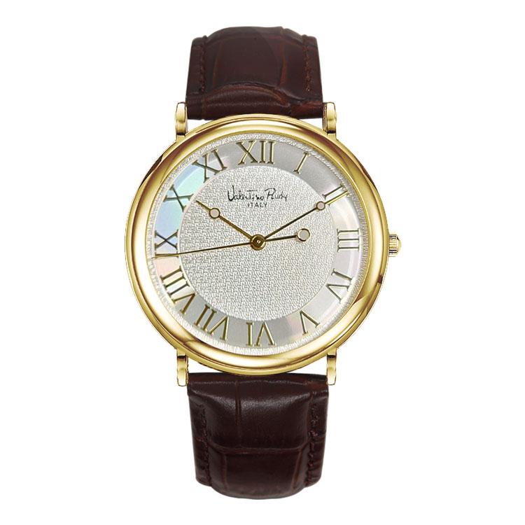 Ballentinoludi Vr1131A-Gdbr M Men'S Leather Wristwatch