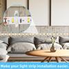 100Pcs Transparency LED Bar Light Mounting Clips With 10mm Wide for Waterproof Light Strips Fixing and Secure Install