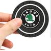 Car Coaster Water Cup Mat Non-Slip Pad Accessories For Skoda Rapid Scala Kodiaq Fabia Kamiq Karoq Octavia 2 3 A5 A7 VRS