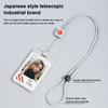 Portable Retractable Lanyard Card Sleeve Clear Simple Card Case With Retractable Reel Transparent Identification Card Holder