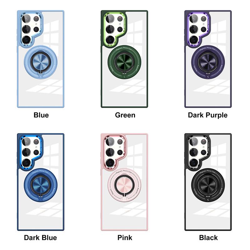 Cross-border Keke 360 Samsung S25 Ultra Case - 360° Rotating Stand, A16 Magnetic, Anti-fall Protection