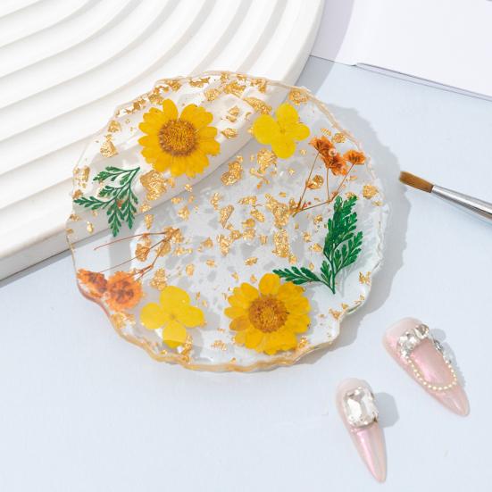 Handmade Resin Coaster Dried Flowers Cup Mat Heat-Resistant Clear Waterproof Table Protection Mat Unique Gift for Coffee Lovers Home Office Decor