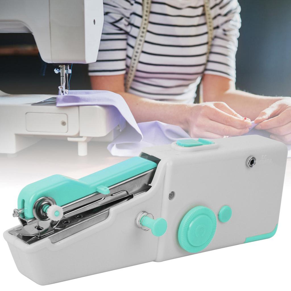 Portable Hand Sewing Machine DIY Mini Household Electric Stitch Needlework Tool Blue