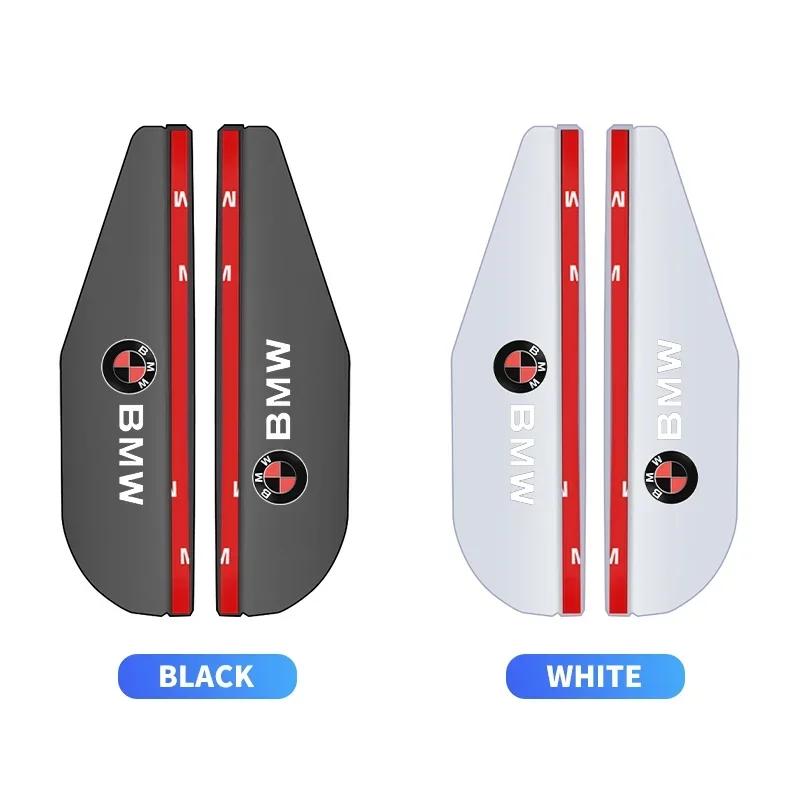 2PCS Transparent Auto Parts Rearview Mirror Protector Rain Eyebrow Visor Cover For BMW M 1 2 3 4 Series M Power X1 X5 X6 F30 E90