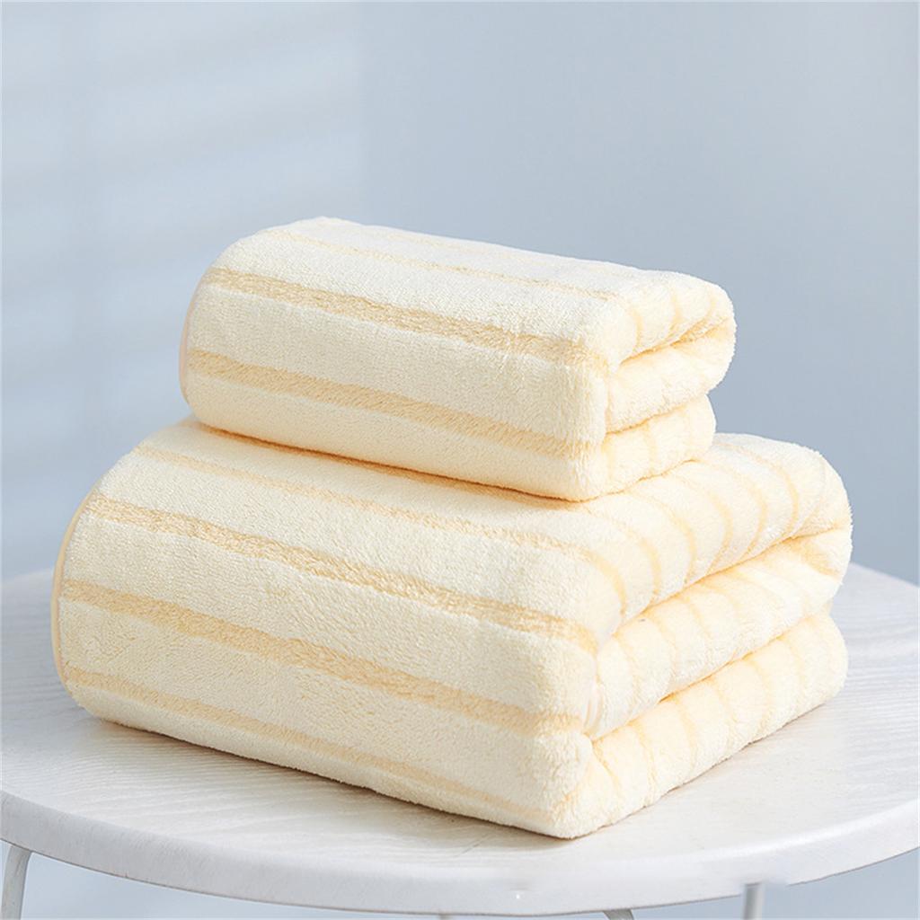 FASHION hibobi Coral Velvet Absorbent for Adults Face Towel Bath Set Soft Comfortable Bathroom,Water-absorbent and Not Easy to Shed