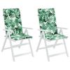 High Back Seat Cushions 2 Pcs Leaf Pattern Oxford Fabric