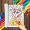 1 szt., Kolorowanka dla kota, Kolorowanka dla nastolatków, 30 różnych wzorów, Gruby papier 100 gsm, Redukcja stresu, Prezent urodzinowy