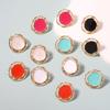 Niche Creative Design Sense Dopamine Multi-color Irregular Geometric Circular Alloy Oil Drip Beautiful Women's Earrings