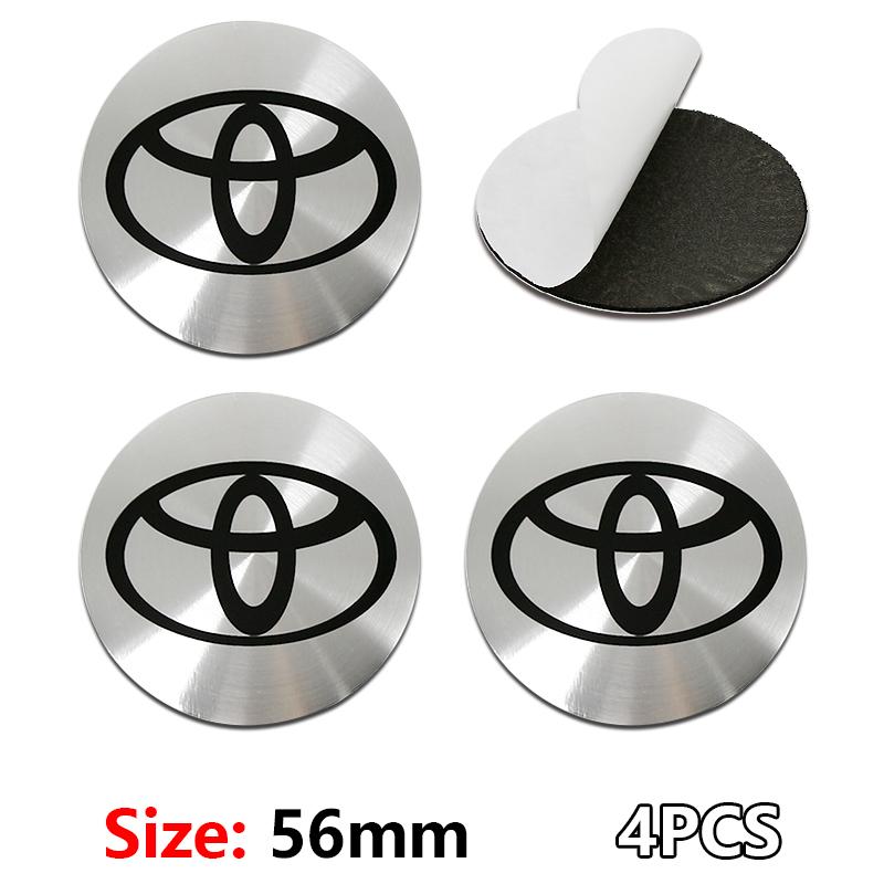 Toyota 56 MM Nakładka na środek piasty koła samochodowego Aluminiowe Metalowe Naklejki z Logo Do Rav4 Corolla Camry Aqua Yaris Cross Auris TRD Prius Chr GR