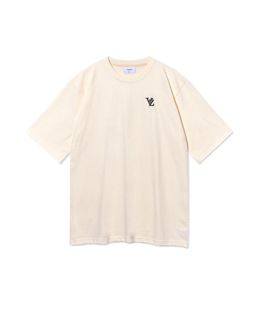 Bajal Vz 3D Logo Short Sleeve T-Shirt Cream