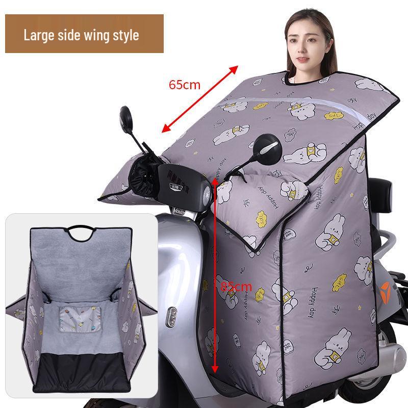 Extra großer, fleecegefütterter, winddichter und wasserdichter Winterschutz für Dreirad/Motorrad