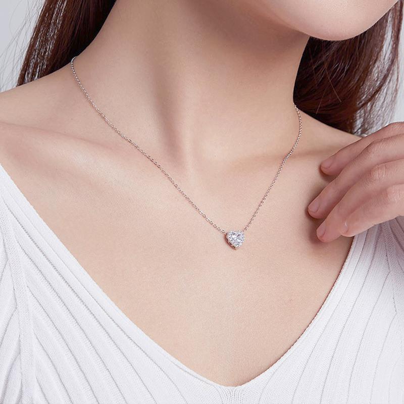 Barbie necklace [Sterling silver original design] Love, temperament and high-end sense, original first release, ins style love confession ZJYXL-YS-115