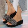 Plus Size Female Shoes 2024 Summer New Open Toe Platform Women's Slippers Outdoor Wedge Casual Ladies Slippers Sandals for Women