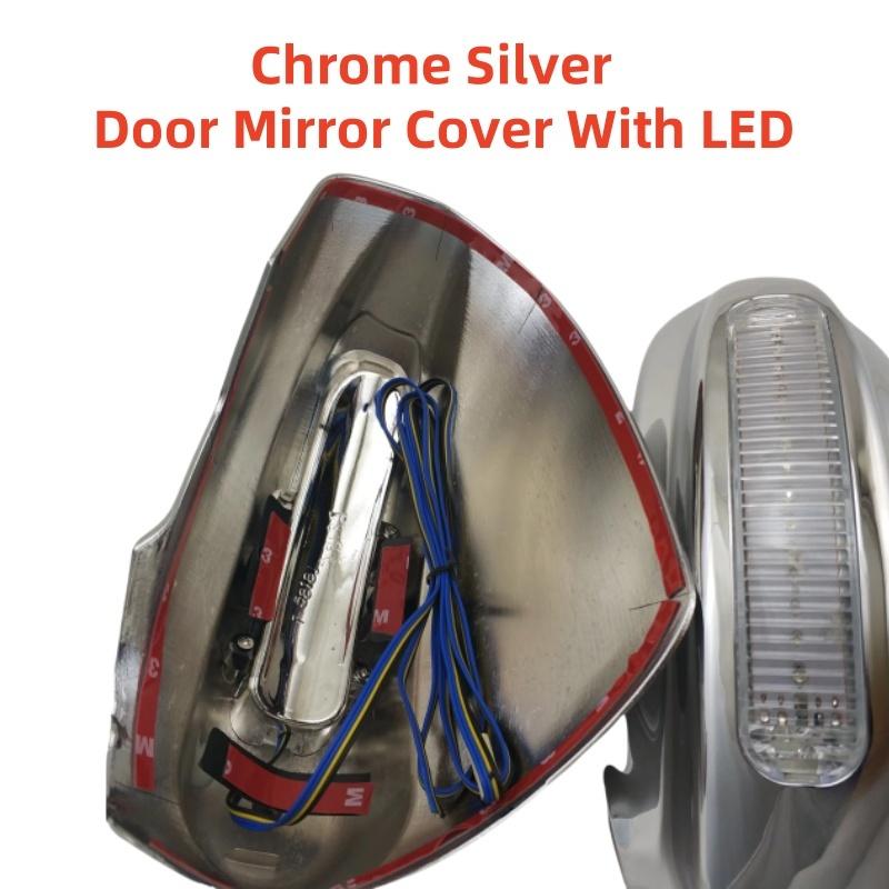 Car Chrome Rearview Accessories Plated Side Mirror Cover With LED Trim Paste Style For Honda City Fit Jazz 2003 2004 2005 2006