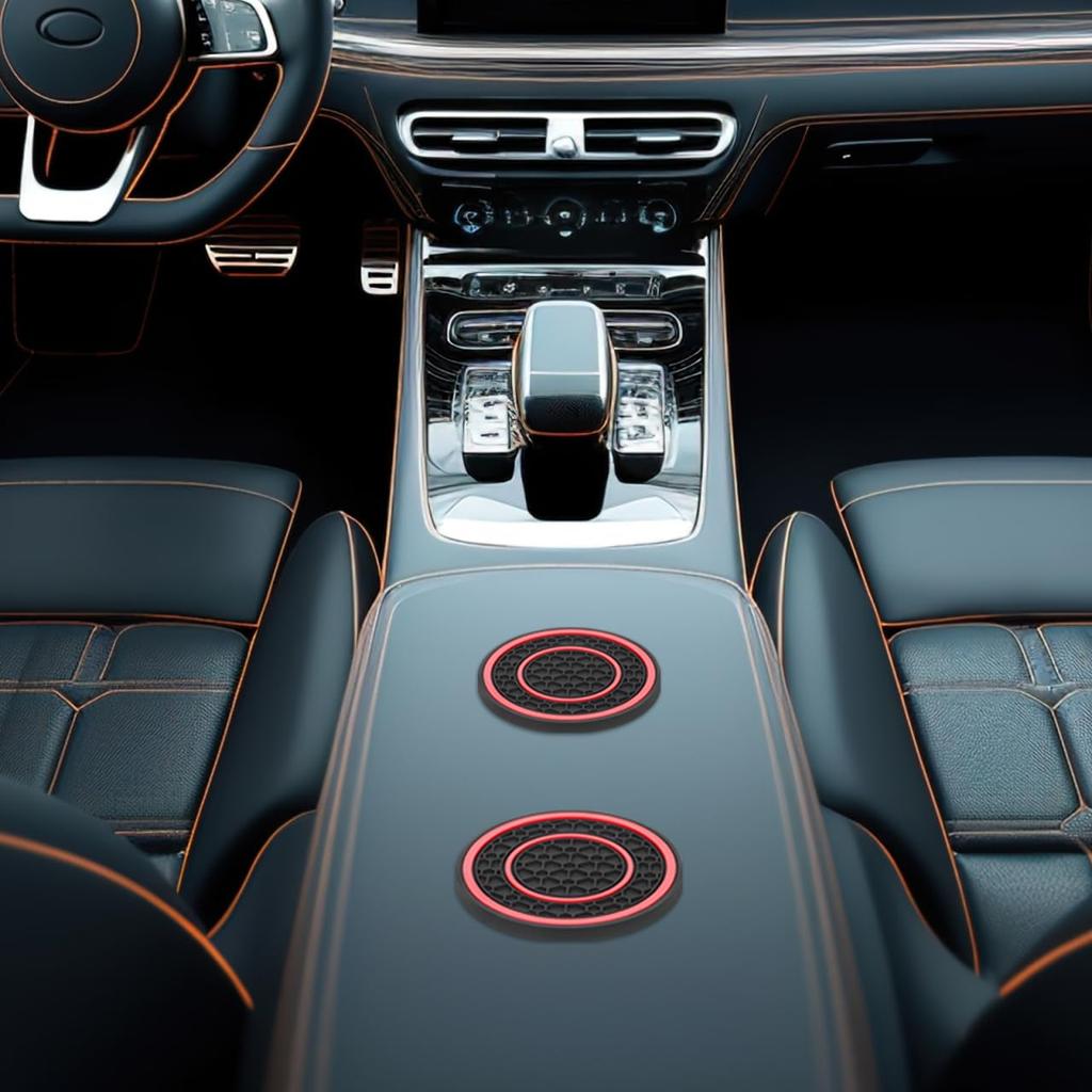 GLEAVI Car Coaster Car Interior Decoration Non-Slip Drink Coaster Car Cup Mat Cup Holder