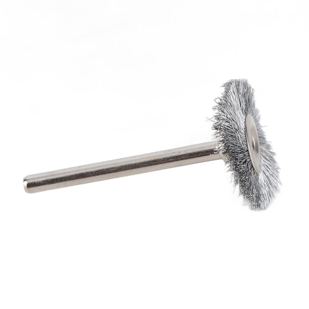 10Pcs 22mm Mini Stainless Steel Wire Brush Polishing Wheel for Grinder Rotary Tool