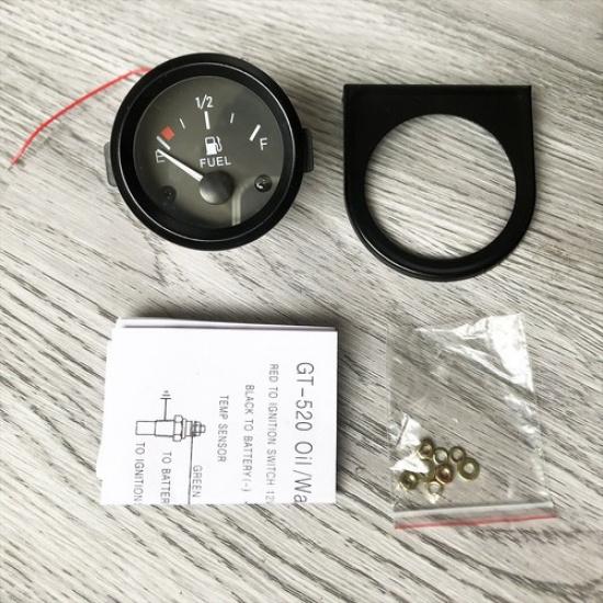 2" 52mm Fuel Level Gauge E-1/2-F Pointer Fuel Meter 12V Universal