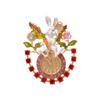 Retro Literary Rabbit Clock Female Pastoral Fantasy Rabbit Fashion High-end Brooch