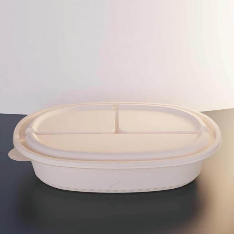 

Eco-Friendly Corn Starch 3-Compartment Takeaway Lunch Box
