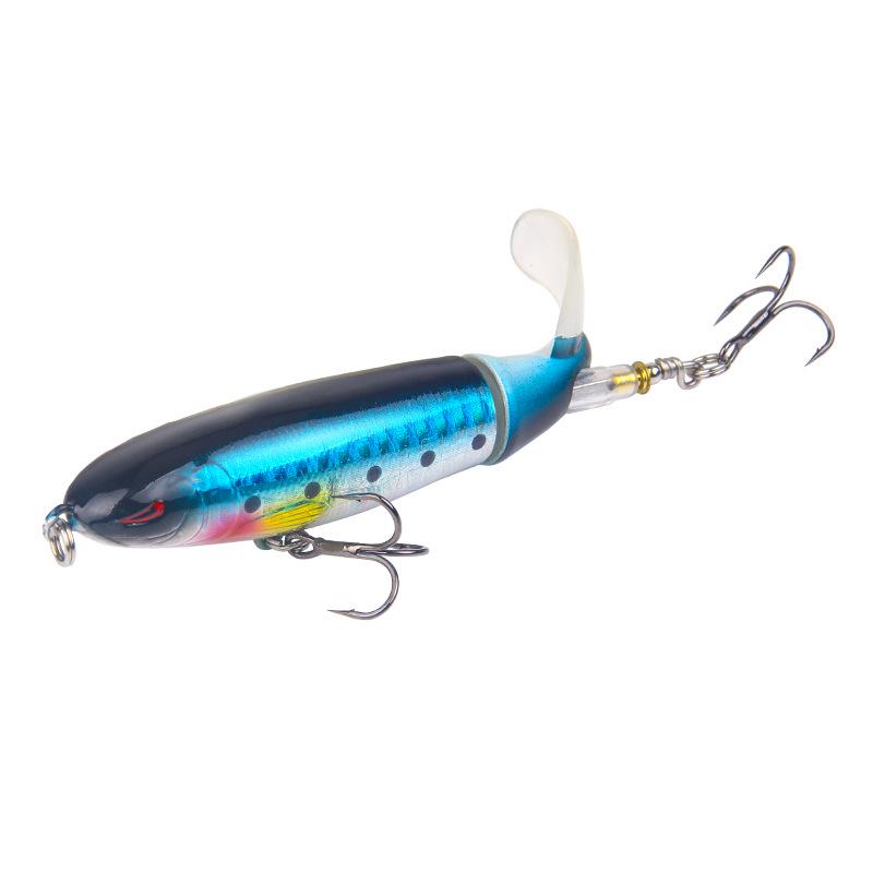 Señuelo de Pesca Lápiz Tractor de Superficie con Hélice - Cebo de Plástico Simulado de Pez