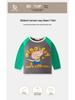Top Korean-Style Boys' Cotton T-Shirt - Cartoon Print, Long-Sleeved, Perfect for Spring and Autumn