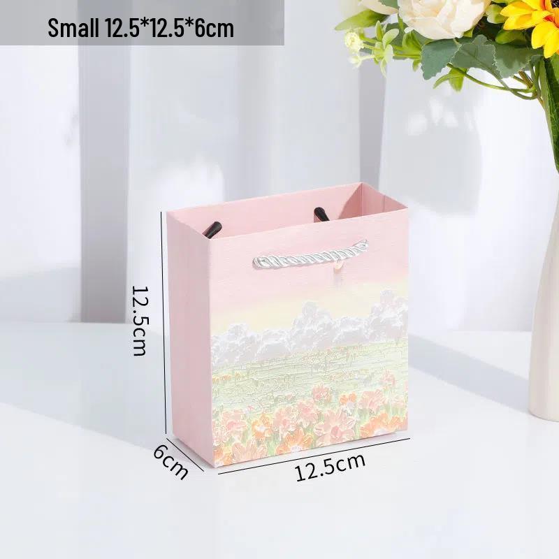 Splendida Borsa da Tote Letteraria: Design Pittura ad Olio Creativo per Festival, Compleanni, Regali Qixi e Bouquet