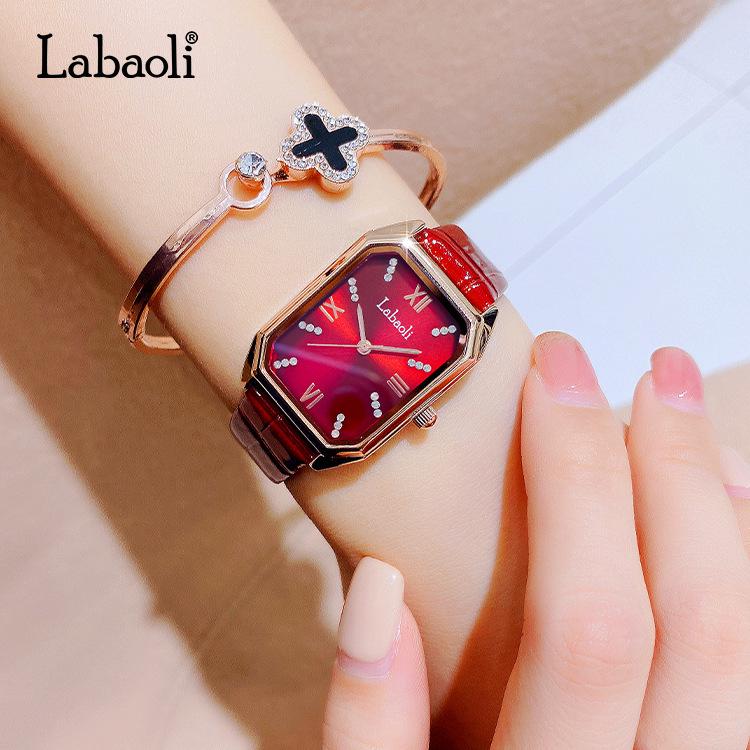 Labaoli Women's Leather Belt Quartz Wristwatch LA071