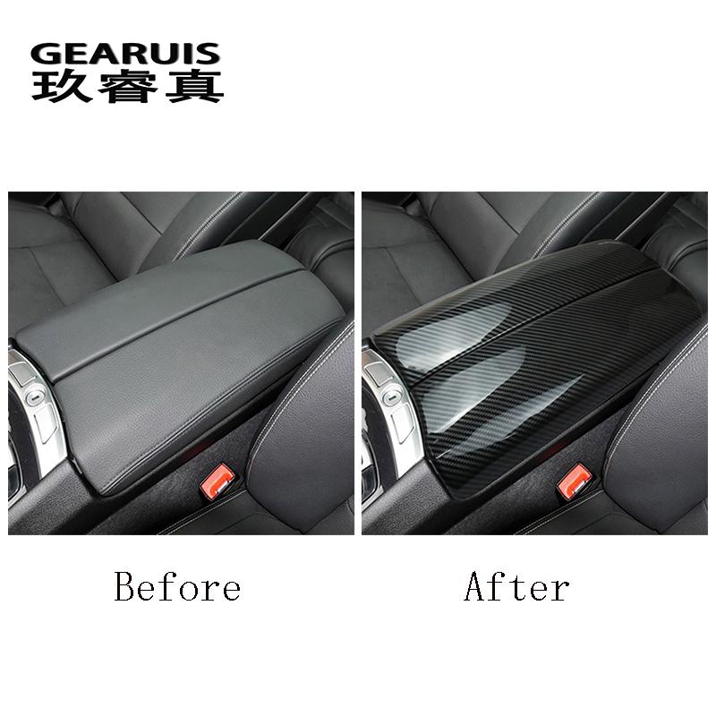 Auto Sryling Für BMW 5 Series GT F07 5gt Carbon Fiber Center Console Armlehne Storage Box Panel Dekoration Innen Abdeckung